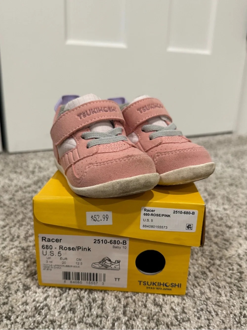 Tsukihoshi Kids' Pink Slip-On Athletic Shoes